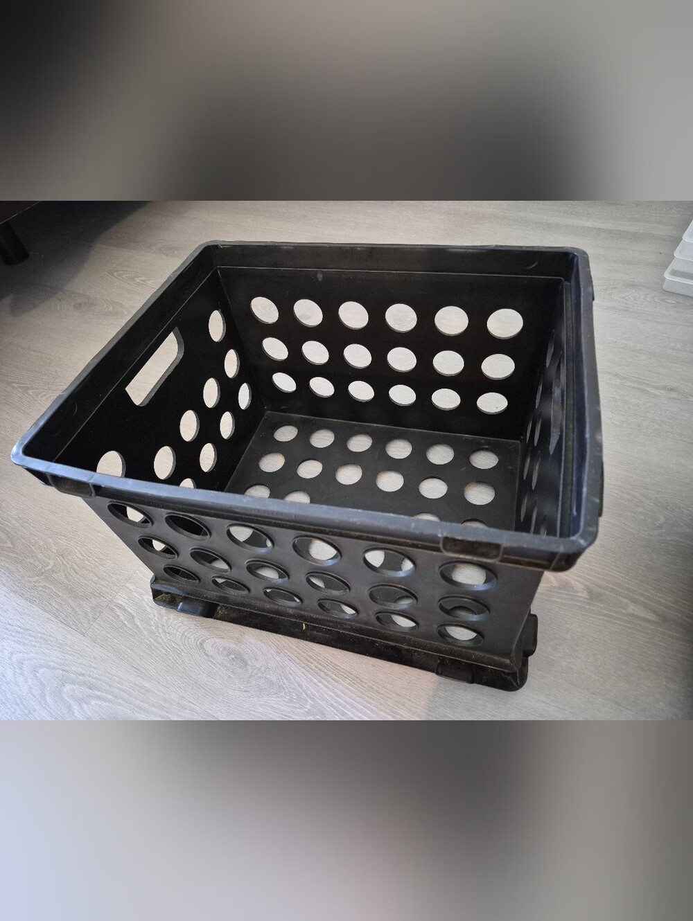 Sterilite File Folder Crate, Multi-Purpose Plastic Storage Bin, Black